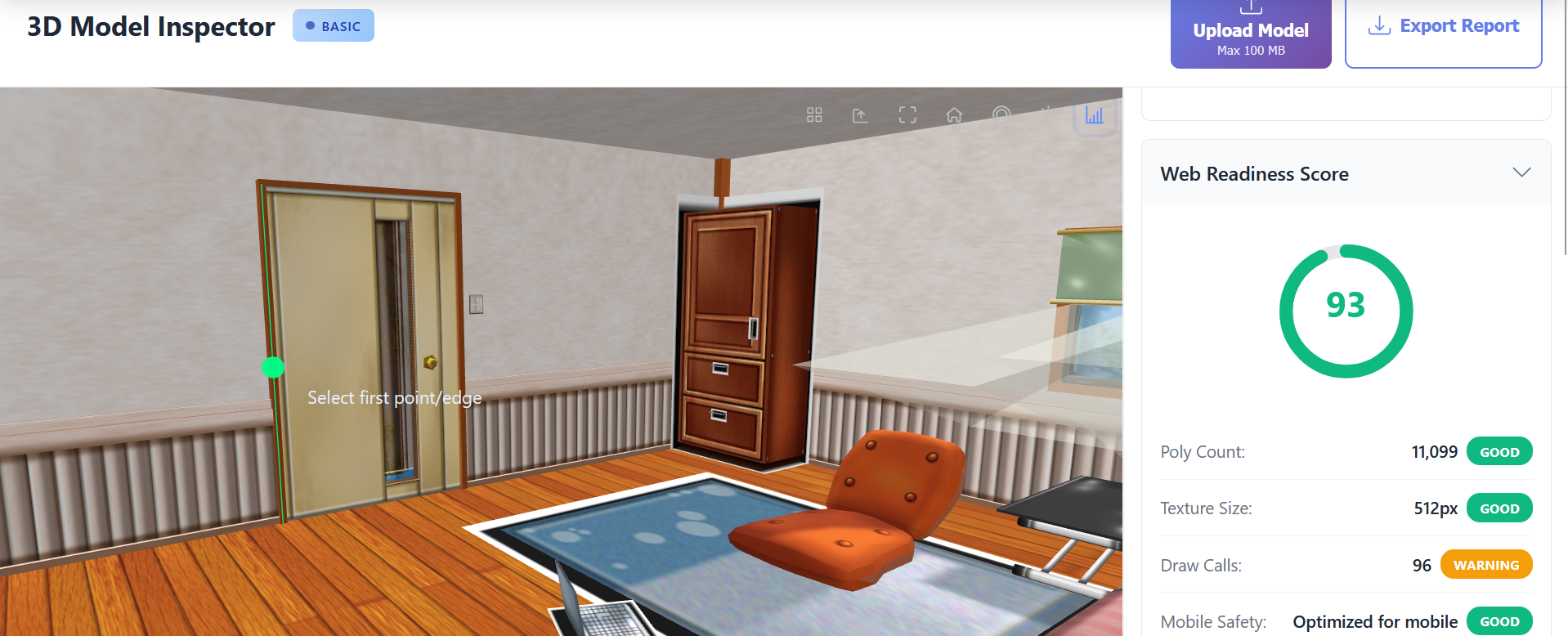 3D Inspector Interface